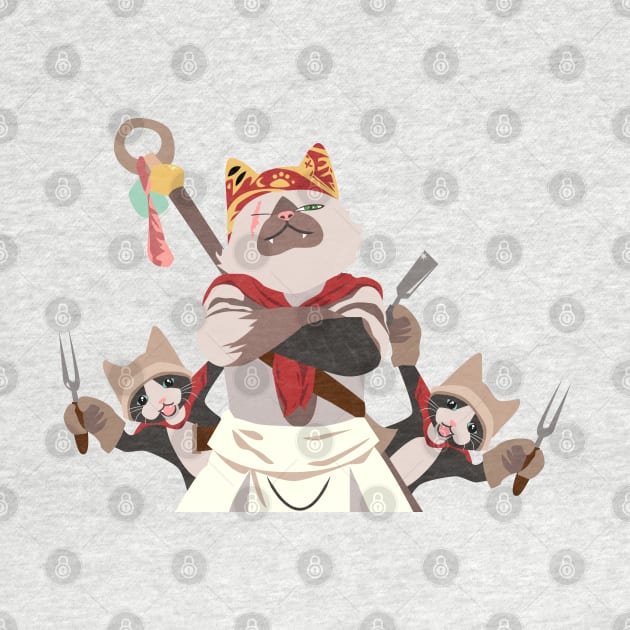 Monster Hunter World: Meowscular Chef by DigitalCleo